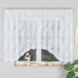 RENATA Firanka żakardowa gotowa, szerokość 400 x wysokość 150cm, kolor 001 biały
