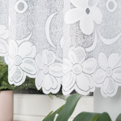 RENATA Firanka żakardowa gotowa, szerokość 400 x wysokość 150cm, kolor 001 biały