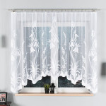 ANETA firanka gotowa żakardowa biała w kwiaty 310x160 cm