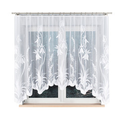 ANETA Firanka żakardowa gotowa, szerokość 310 x wysokość 160cm, kolor 001 biały