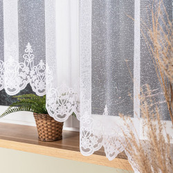 ŻANETA Firanka żakardowa gotowa, szerokość 350 x wysokość 175cm, kolor 001 biały