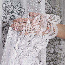 ADELA Firanka żakardowa gotowa, szerokość 400 x wysokość 160cm, kolor 001 biały