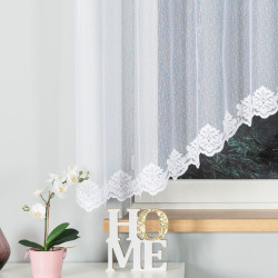 ŻAKLINA Firanka żakardowa gotowa, szerokość 330 x wysokość 160cm, kolor 001 biały