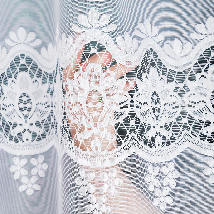 DARIA Firanka żakardowa gotowa, szerokość 400 x wysokość 140cm, kolor 001 biały