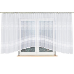 KLAUDYNA Firanka żakardowa gotowa, szerokość 520 x wysokość 160cm, kolor 001 biały