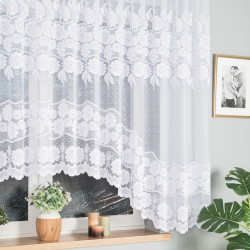 OKSANA Firanka żakardowa gotowa, szerokość 300 x wysokość 160cm, kolor 001 biały