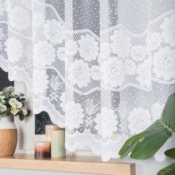 OKSANA Firanka żakardowa gotowa, szerokość 300 x wysokość 160cm, kolor 001 biały