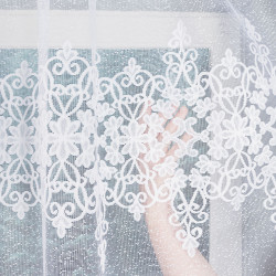 ŻANETA Firanka żakardowa gotowa, szerokość 450 x wysokość 155cm, kolor 001 biały