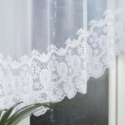 DARIA Firanka żakardowa gotowa, szerokość 400 x wysokość 120cm, kolor 001 biały