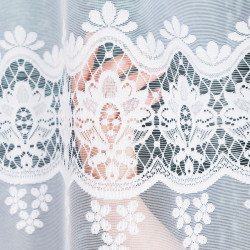 DARIA Firanka żakardowa gotowa, szerokość 400 x wysokość 120cm, kolor 001 biały