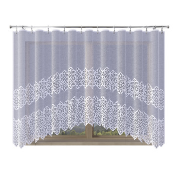 MIROSŁAWA Firanka żakardowa gotowa, szerokość 400 x wysokość 160cm, kolor 001 biały 2