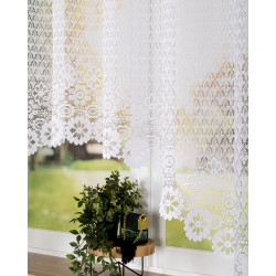 FAUSTYNA Firanka żakardowa gotowa, szerokość 300 x wysokość 160cm, kolor 001 biały