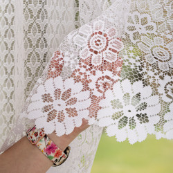 FAUSTYNA Firanka żakardowa gotowa, szerokość 300 x wysokość 160cm, kolor 001 biały