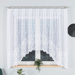 KINGA Firanka żakardowa gotowa, szerokość 330 x wysokość 160cm, kolor 001 biały 