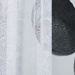 KINGA Firanka żakardowa gotowa, szerokość 330 x wysokość 160cm, kolor 001 biały