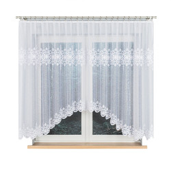 ŻANETA Firanka żakardowa gotowa, szerokość 350 x wysokość 155cm, kolor 001 biały