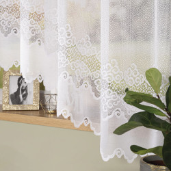 MODESTA Firanka żakardowa gotowa, szerokość 300 x wysokość 180cm, kolor 001 biały