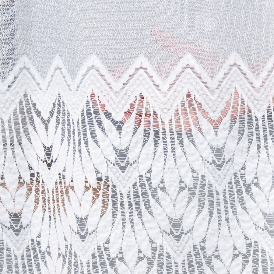 FELICJA Firanka żakardowa gotowa ze wzorem na samym dole, szerokość 600 x wysokość 160cm, kolor 001 biały