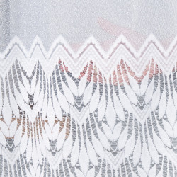 FELICJA Firanka żakardowa gotowa ze wzorem na samym dole, szerokość 600 x wysokość 160cm, kolor 001 biały