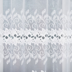 BASTIA Firanka żakardowa gotowa, szerokość 280 x wysokość 130cm, kolor 001 biały