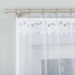 BASTIA Firanka żakardowa gotowa, szerokość 280 x wysokość 130cm, kolor 001 biały