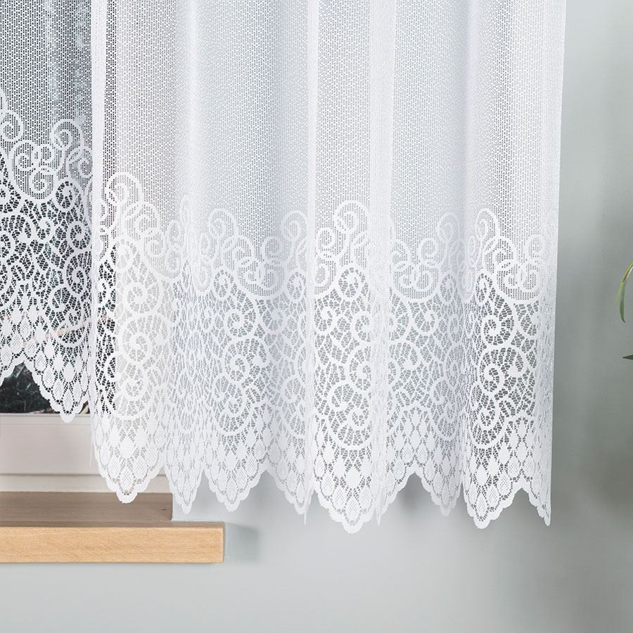 VIOLETTA Firanka żakardowa gotowa, szerokość 500 x wysokość 160cm, kolor 001 biały