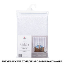 VIOLETTA Firanka żakardowa gotowa, szerokość 500 x wysokość 160cm, kolor 001 biały