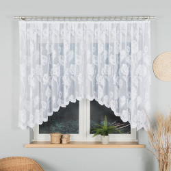 SONIA Firanka żakardowa gotowa, szerokość 350 x wysokość 140cm, kolor 001 biały