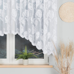 SONIA Firanka żakardowa gotowa, szerokość 350 x wysokość 140cm, kolor 001 biały