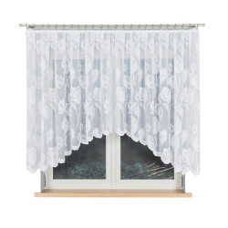 SONIA Firanka żakardowa gotowa, szerokość 350 x wysokość 140cm, kolor 001 biały