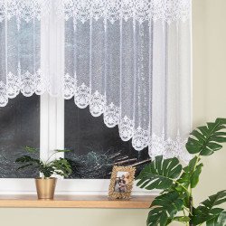 ŻANETA Firanka żakardowa gotowa, szerokość 300 x wysokość 135cm, kolor 001 biały