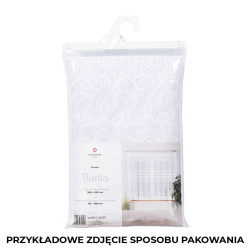 BASTIA Firanka żakardowa gotowa na prosto, szerokość 300 x wysokość 160cm, kolor 001 biały