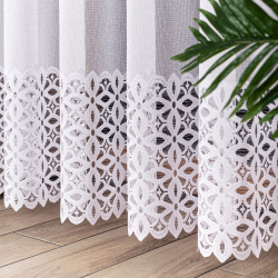ADRIANNA Firanka żakardowa gotowa na prosto, szerokość 300 x wysokość 250cm, kolor 001 biały