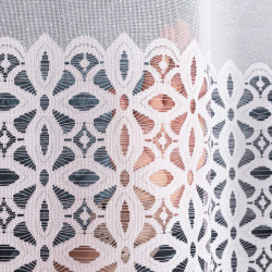 ADRIANNA Firanka żakardowa gotowa na prosto, szerokość 300 x wysokość 250cm, kolor 001 biały