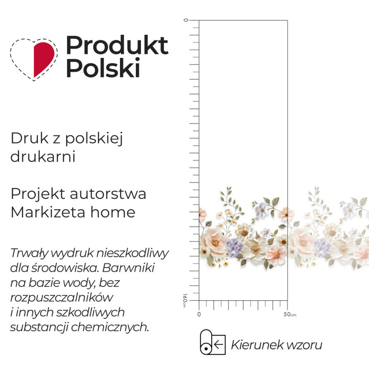KWIATY Z EFEKTEM WYSZYWANIA Firanka żakardowa gotowa na prosto 023456, szerokość 250 x wysokość 160cm, kolor 001 biały (do