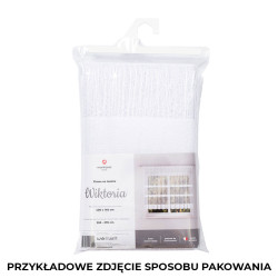 WIKTORIA Firanka żakardowa gotowa na prosto, szerokość 300 x wysokość 250cm, kolor 001 biały