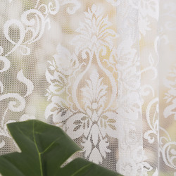 APOLONIA Firanka żakardowa gotowa na prosto, szerokość 140 x wysokość 230cm, kolor 001 biały