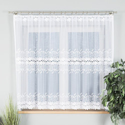 BASTIA Firanka żakardowa gotowa na prosto, szerokość 270 x wysokość 160cm, kolor 001 biały