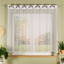 ELZA Firanka żakardowa gotowa na prosto, szerokość 250 x wysokość 160cm, kolor 001 biały