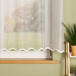 ELZA Firanka żakardowa gotowa na prosto, szerokość 250 x wysokość 160cm, kolor 001 biały