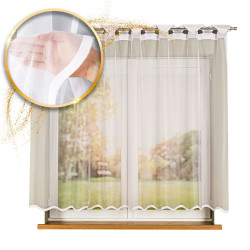 ELZA Firanka żakardowa gotowa na prosto, szerokość 250 x wysokość 160cm, kolor 001 biały