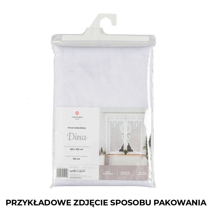 DINA Panel żakardowy gotowy, z motywem łapacza snów, szerokość 160 x wysokość 160, kolor 001 biały