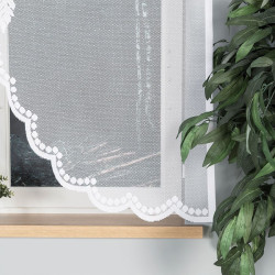 DINA Panel żakardowy gotowy, z motywem łapacza snów, szerokość 160 x wysokość 160, kolor 001 biały