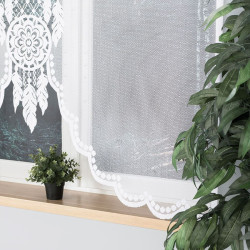 DINA Panel żakardowy gotowy, z motywem łapacza snów, szerokość 160 x wysokość 160, kolor 001 biały