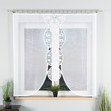 ELWIRA Panel żakardowy gotowy, szerokość 160 x wysokość 160cm, kolor 001 biały