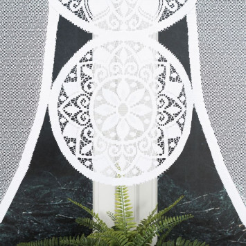 ELWIRA Panel żakardowy gotowy, szerokość 160 x wysokość 160cm, kolor 001 biały 2
