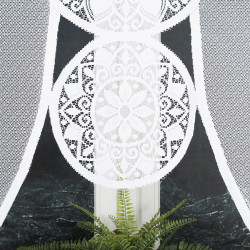 ELWIRA Panel żakardowy gotowy, szerokość 160 x wysokość 160cm, kolor 001 biały