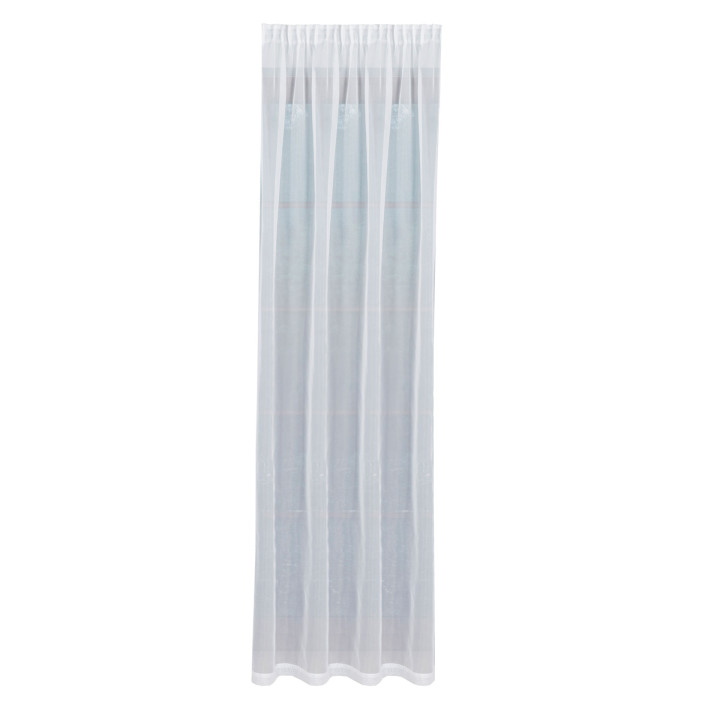 WOAL Firana gotowa na taśmie, szerokość 140 x wysokość 230cm, kolor 001 biały 