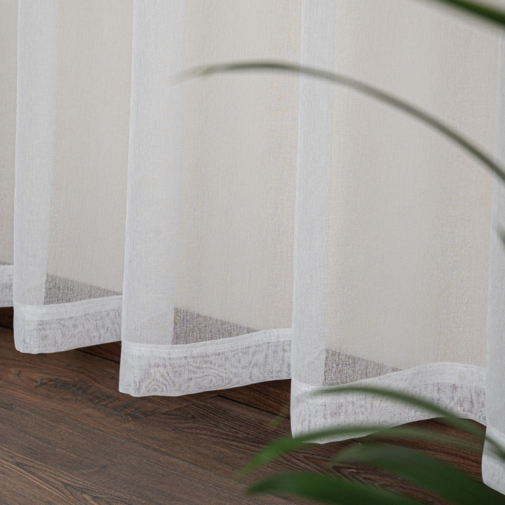ETAMINA Firana gotowa na taśmie, szerokość 140 x wysokość 250cm, kolor 001 biały 