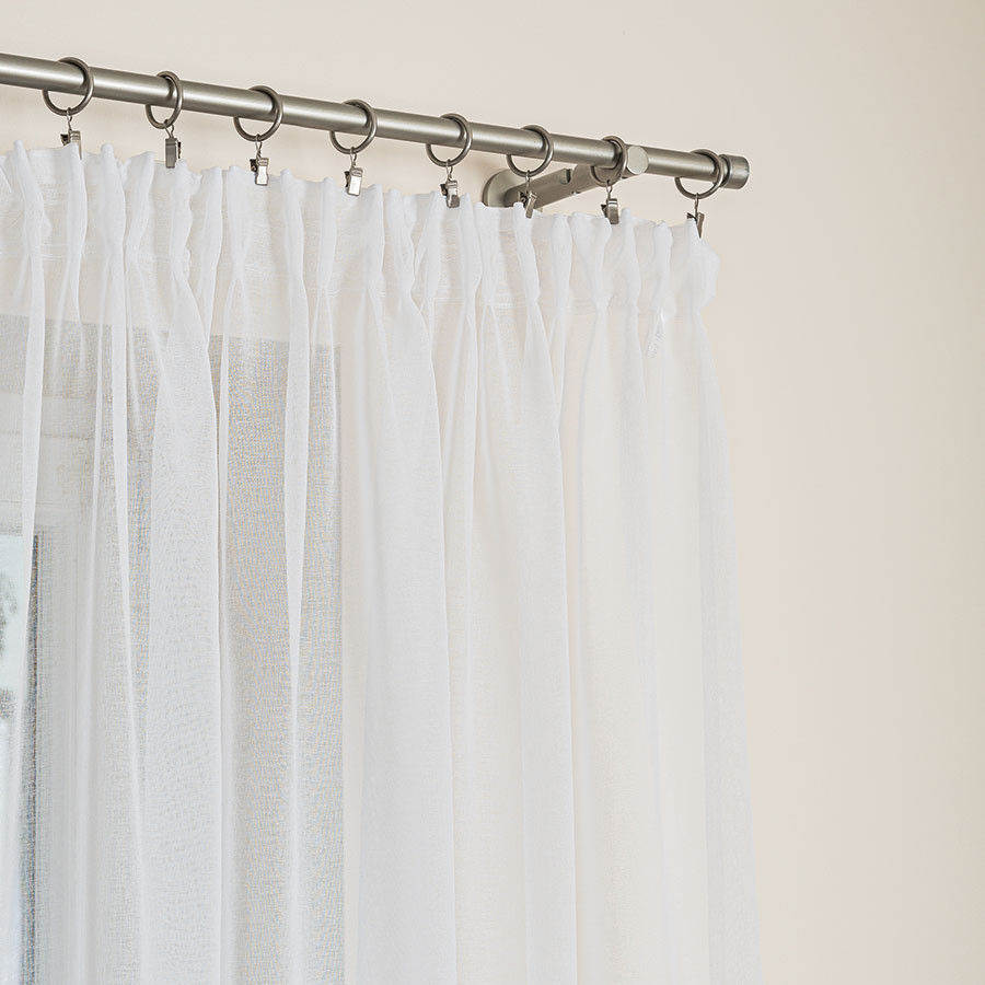 ETAMINA Firana gotowa na taśmie, szerokość 140 x wysokość 250cm, kolor 001 biały